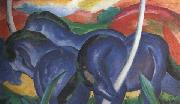 Franz Marc The Large Blue Horses (mk34) Sweden oil painting artist
